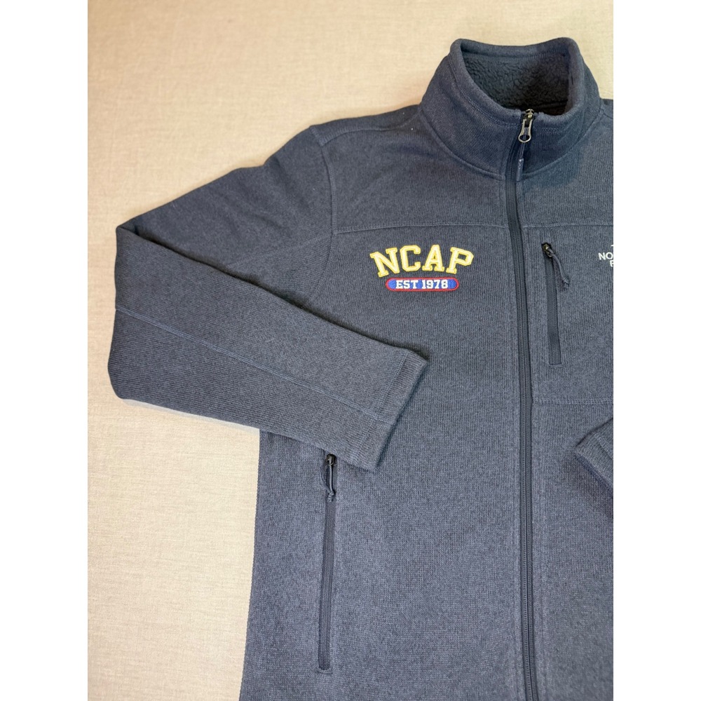 The North Face Sweater Fleece Jacket Mens Medium Gray Excellent NCAP Speedo - Picture 2 of 14